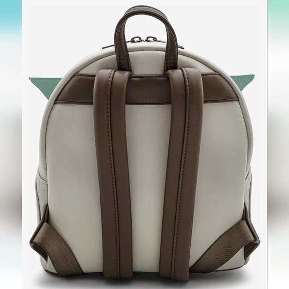 New Loungefly Disney Star Wars Mandolorian Grogu Baby Yoda Backpack - Picture 2 of 2